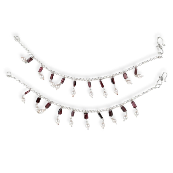Pearls and Garnet Silver Vel (Project Handmade)