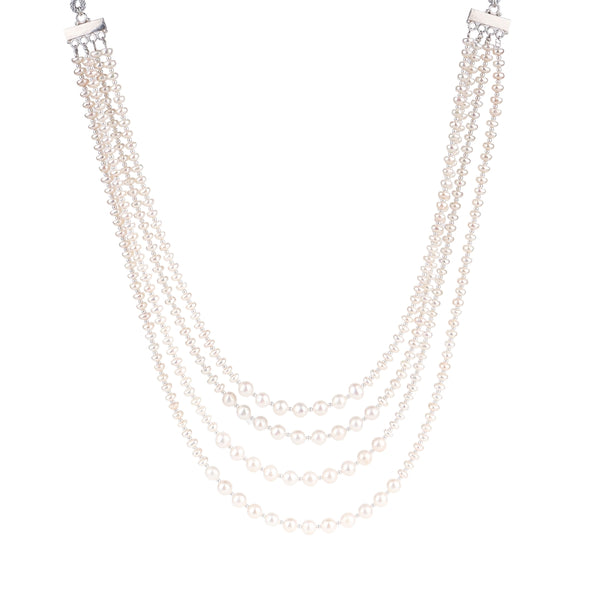 Luxe Necklace - Layered Fresh Water Pearls