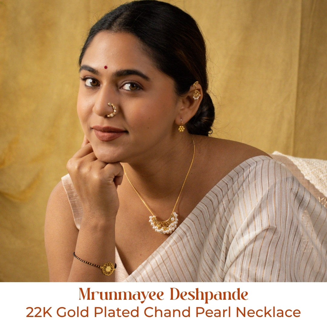 Chand Pearl Necklace | 22K Gold Plated | 92.5 Silver