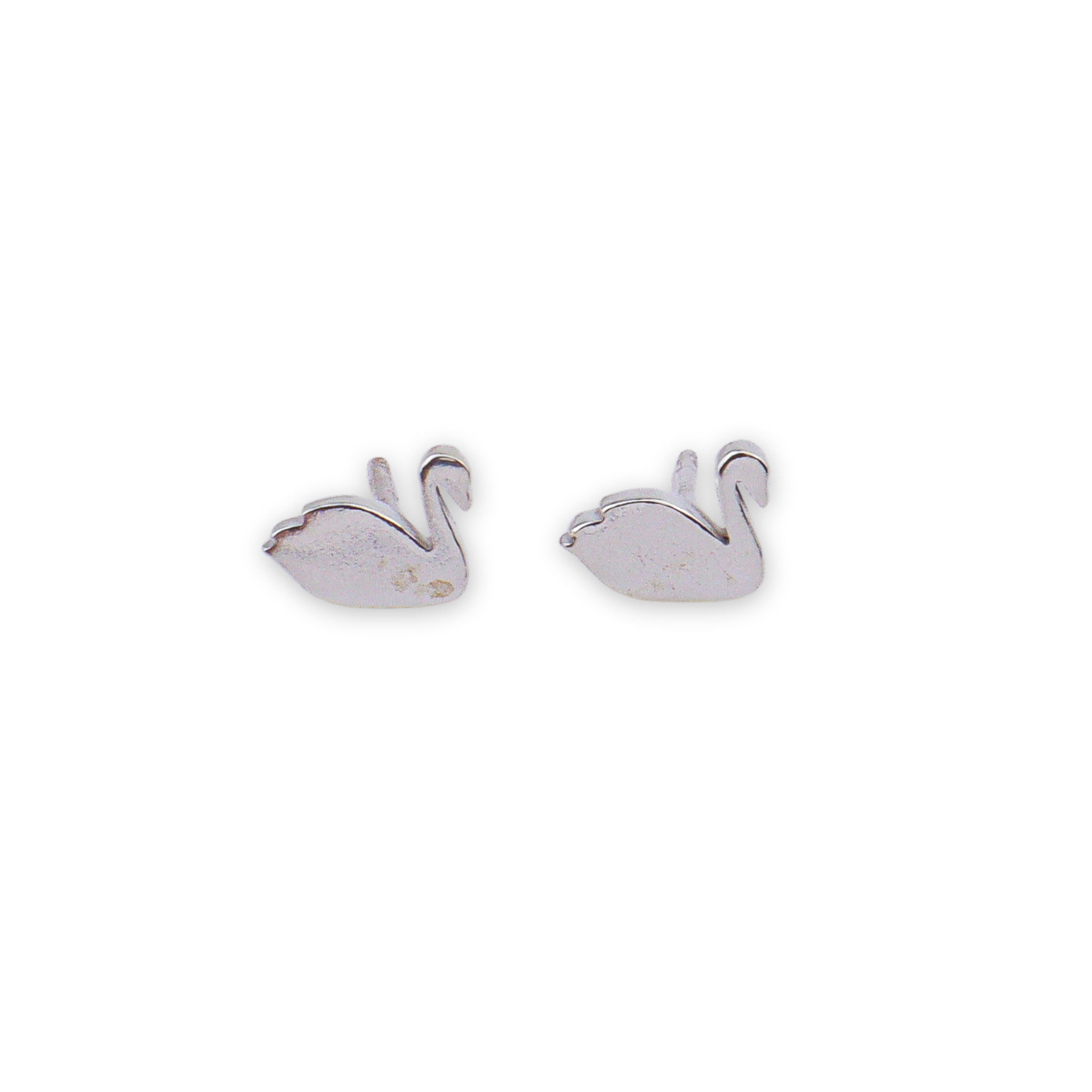 Silver Swan Studs