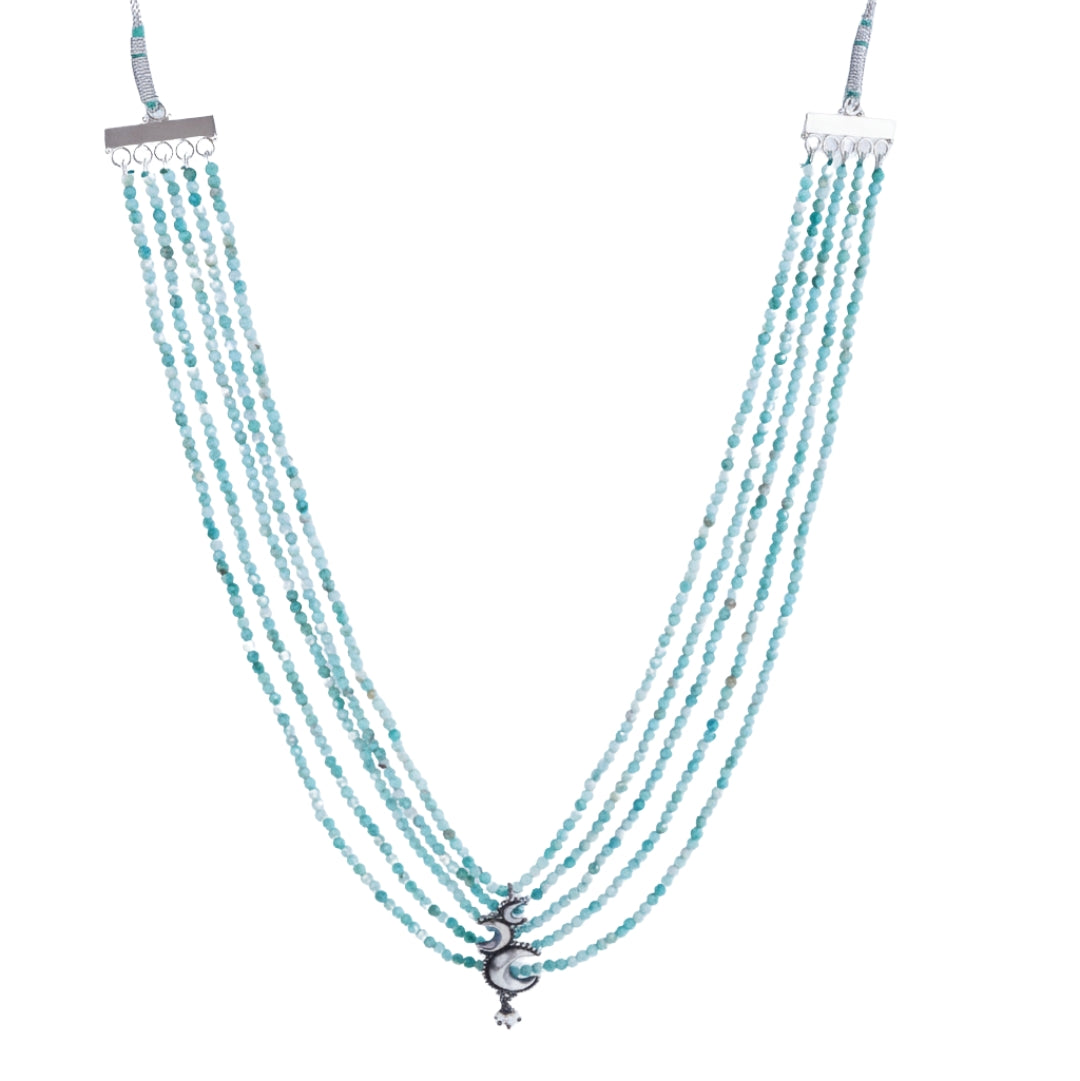 Silver Chandrakor Amazonite Necklace
