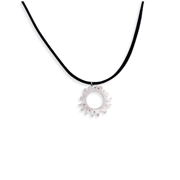 Silver Sun Necklace for Men