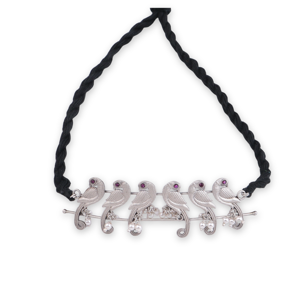 Parrot choker with pearls (Made to Order)