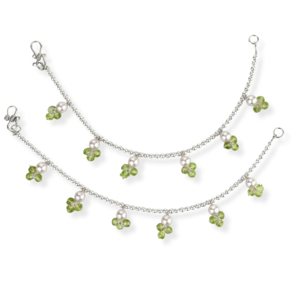 Pearls and Peridot Silver Vel (Project Handmade)