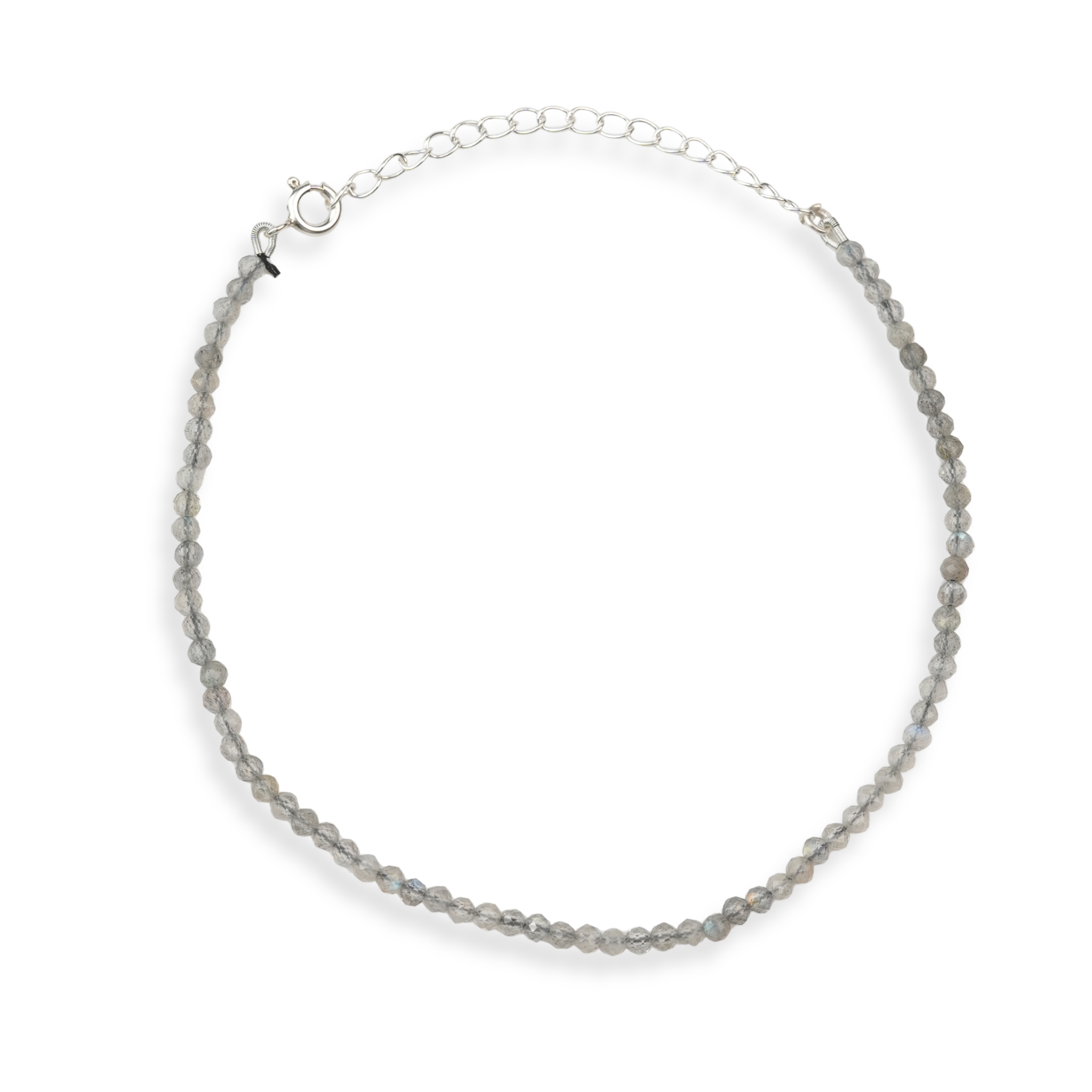 Labradorite Silver Anklet (Project Handmade)