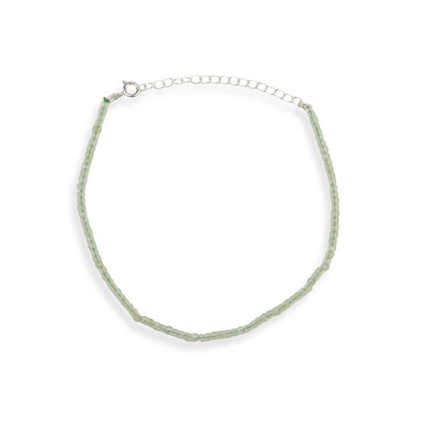 Peridot Silver Anklet (Project Handmade)