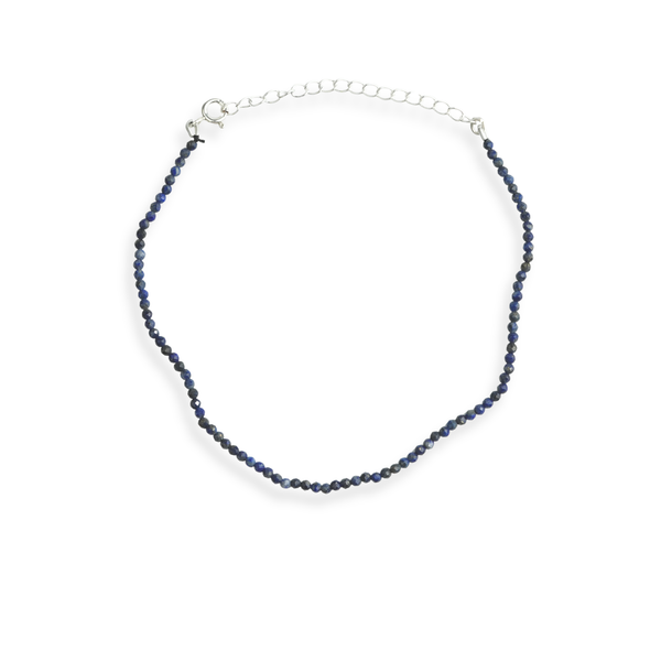 Lapis Lazuli Silver Anklet (Project Handmade)