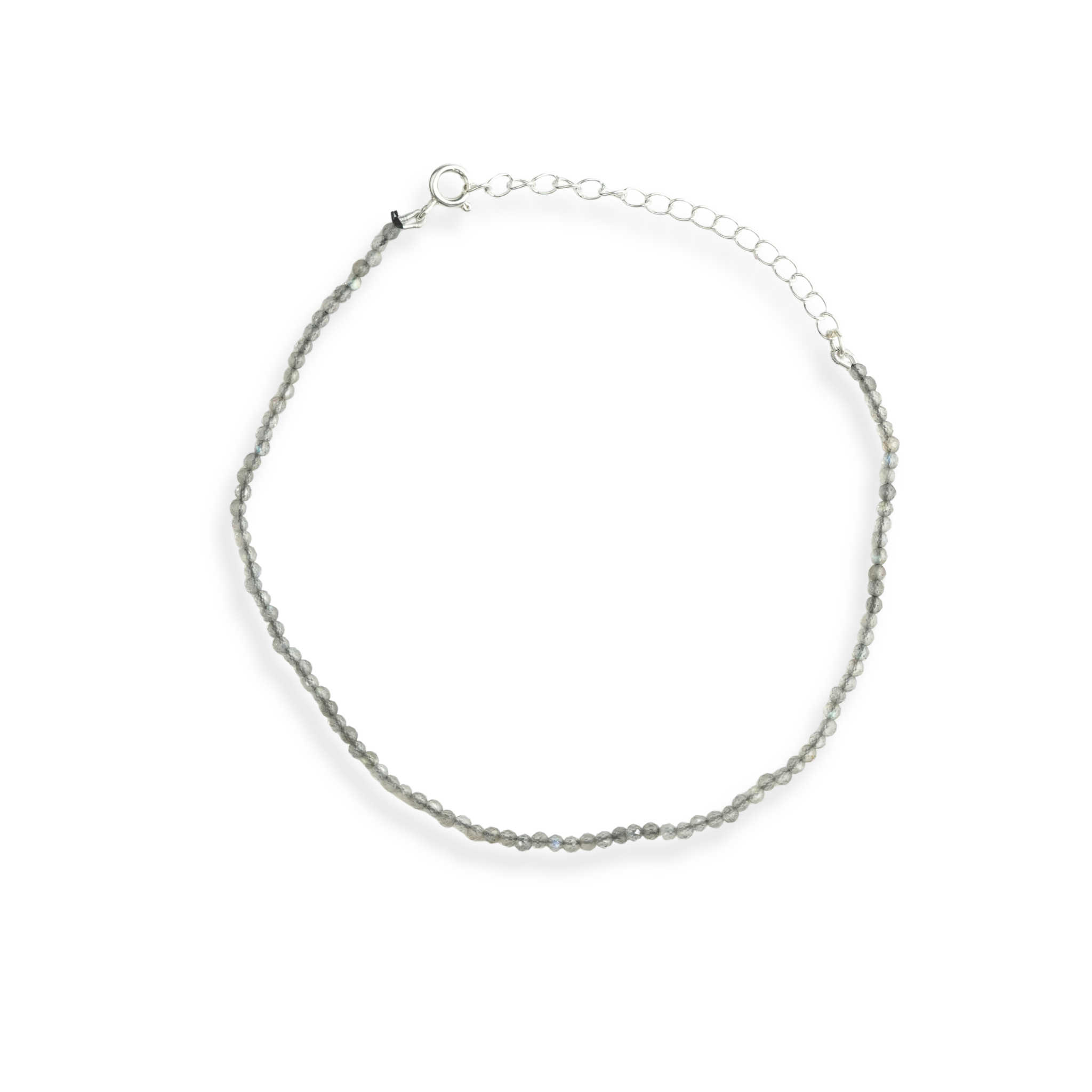 Labradorite Silver Anklet (Project Handmade)