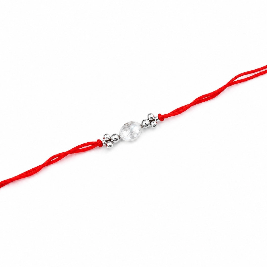 Baroque Pearl & Silver Bead Rakhi (Project Handmade)