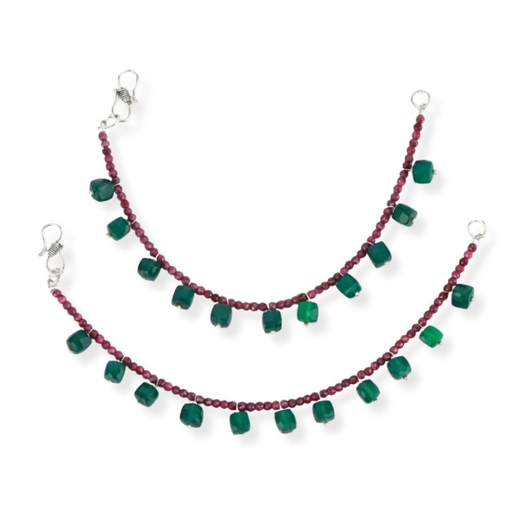 Rubies and Green Onyx Silver Vel (Project Handmade)