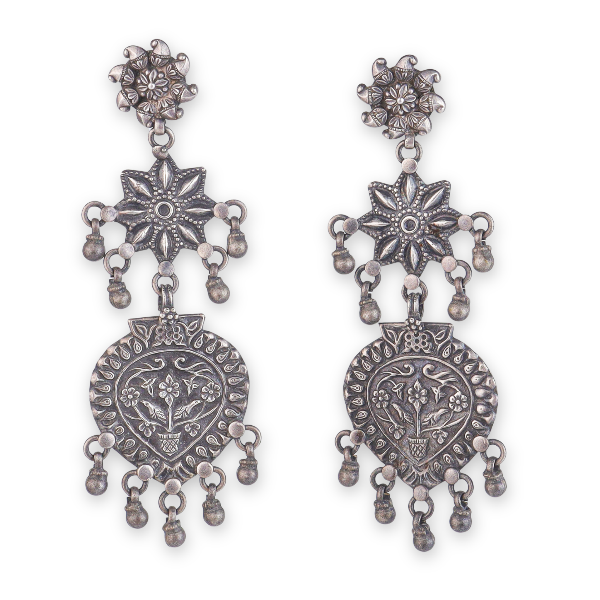 Antique Silver Earrings