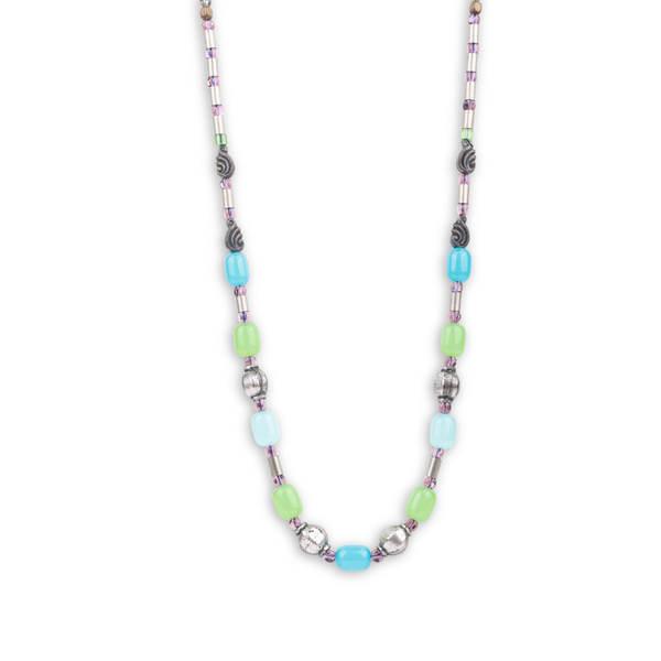 Glass Bead & Pipe Necklace
