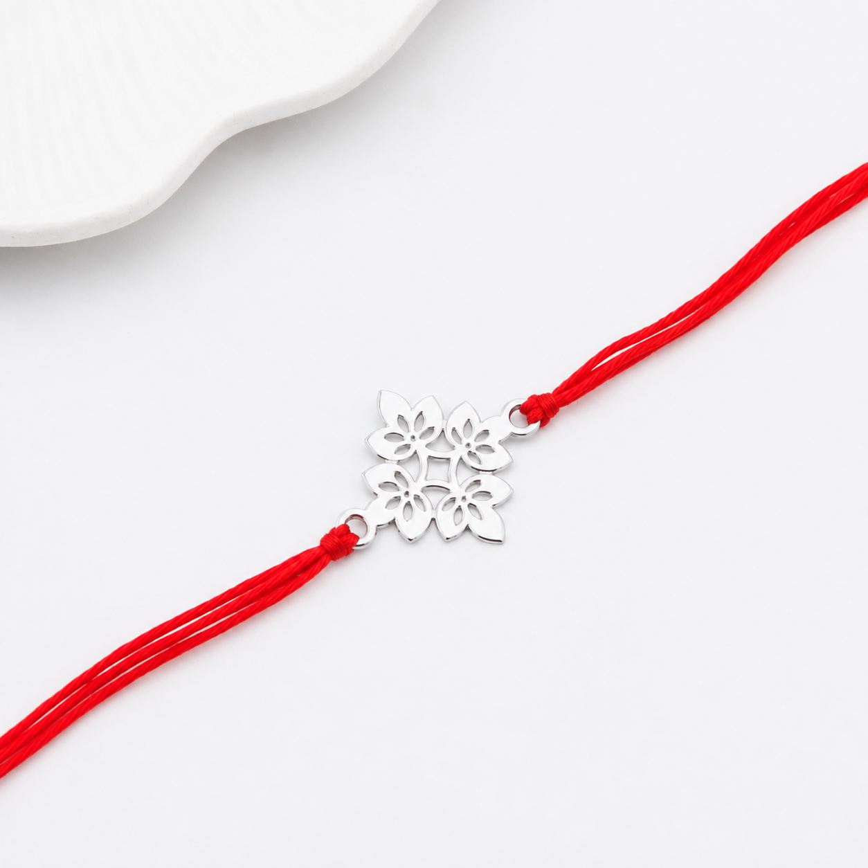 Silver Laser cut Rakhi