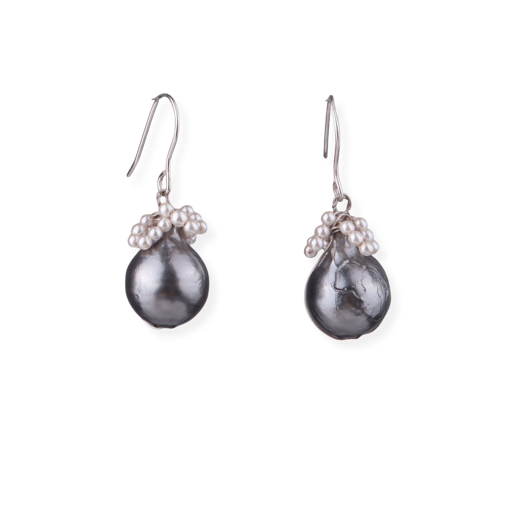 Silver Baroque Pearl Earrings (Project Handmade)