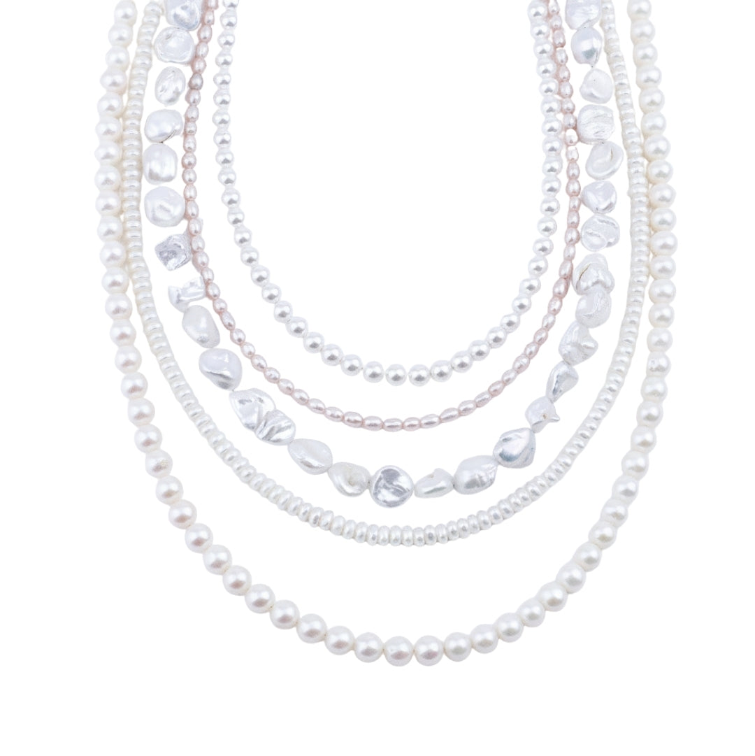 Luxe Necklace - Fresh Water, Boroque and Rice Pearls