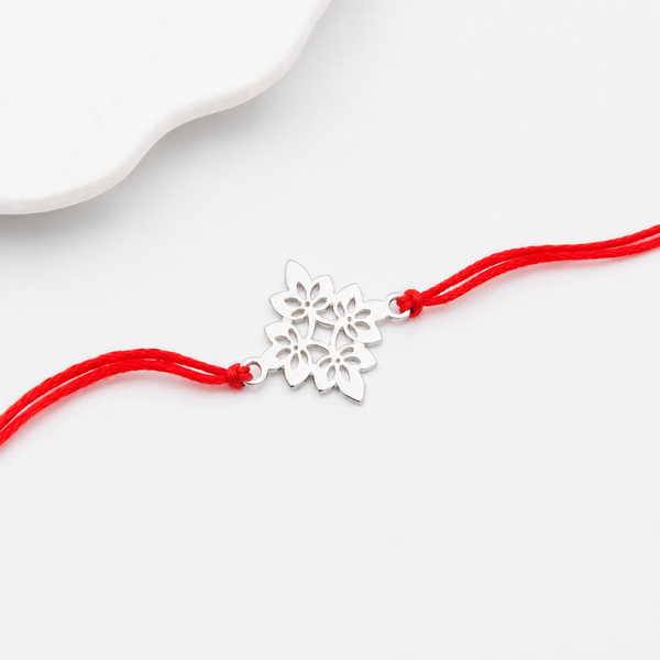 Silver Laser cut Rakhi
