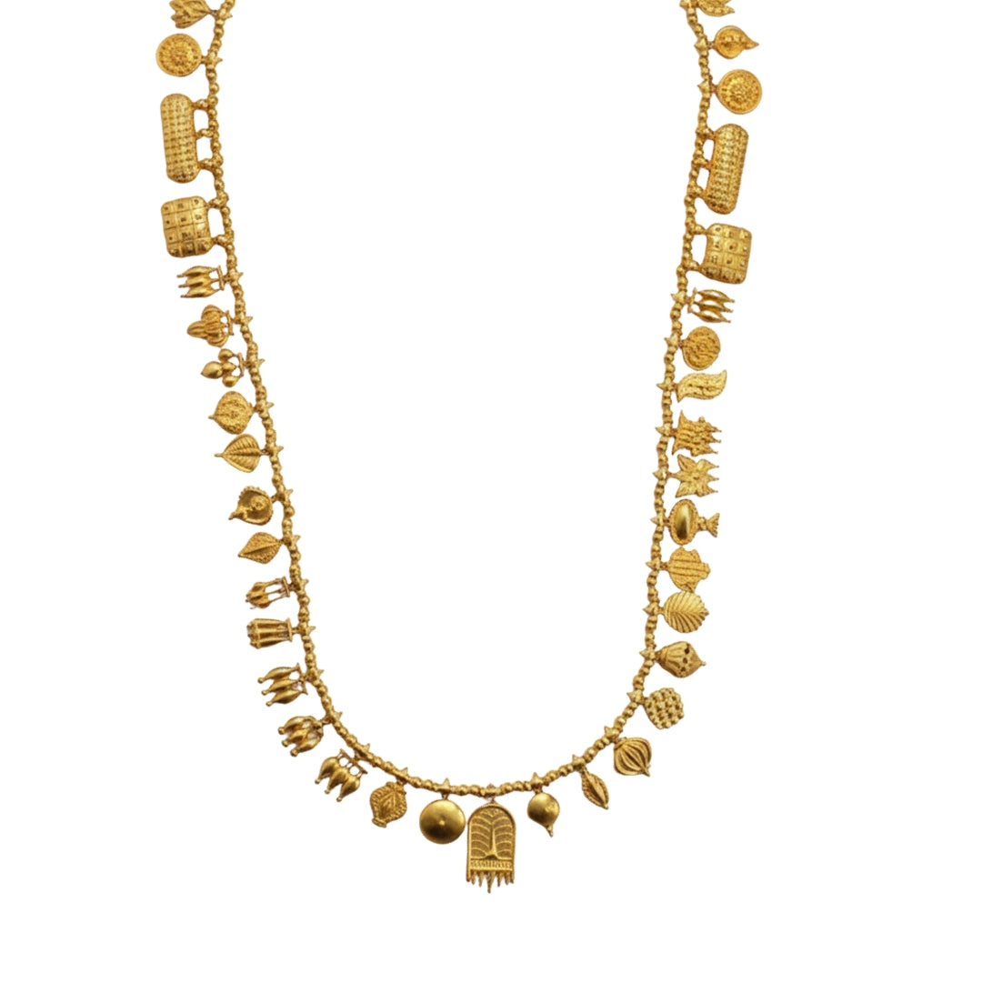 The Aadyaa Saaj (Black spinel) - Short |  92.5 Silver | 22K Gold Plated