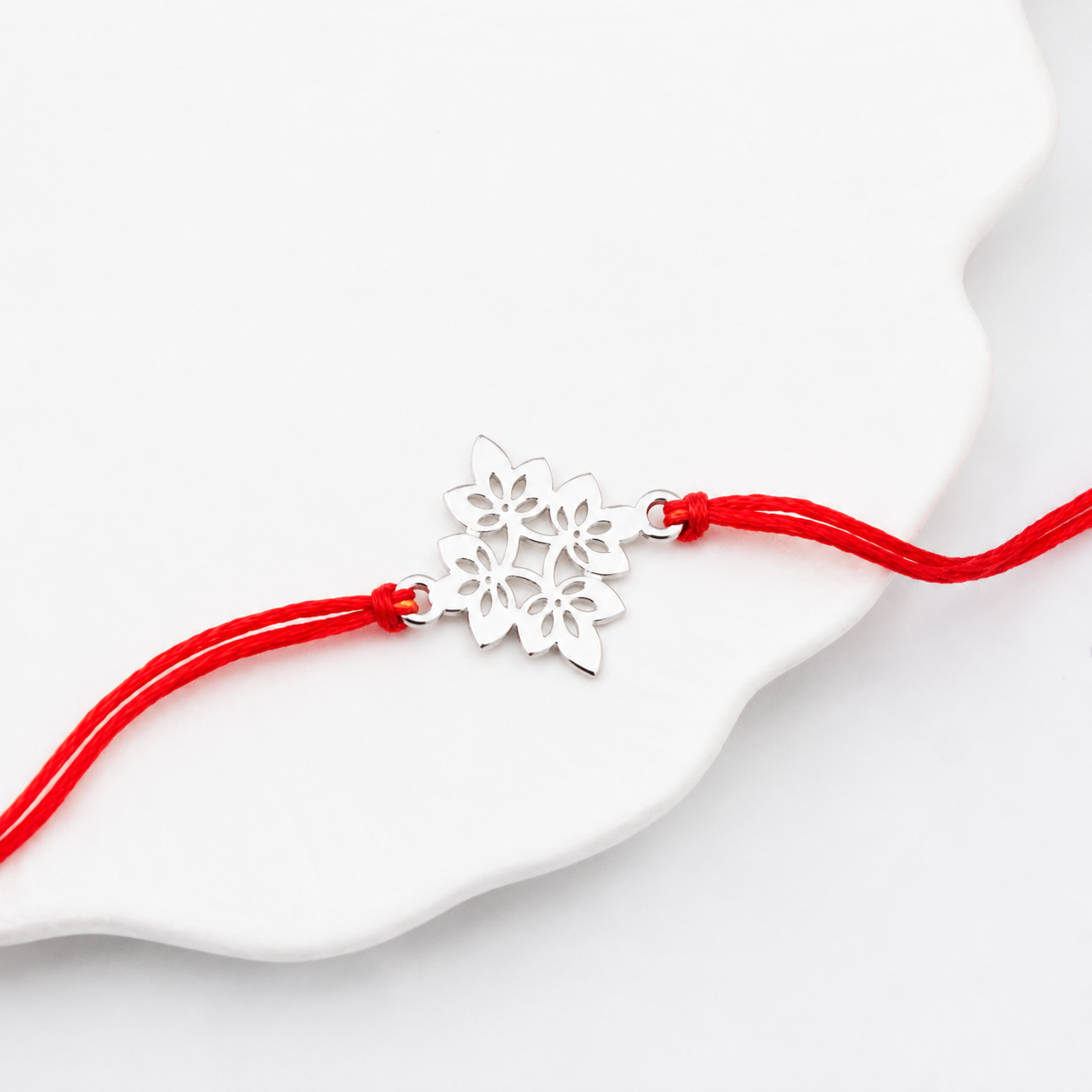 Silver Laser cut Rakhi
