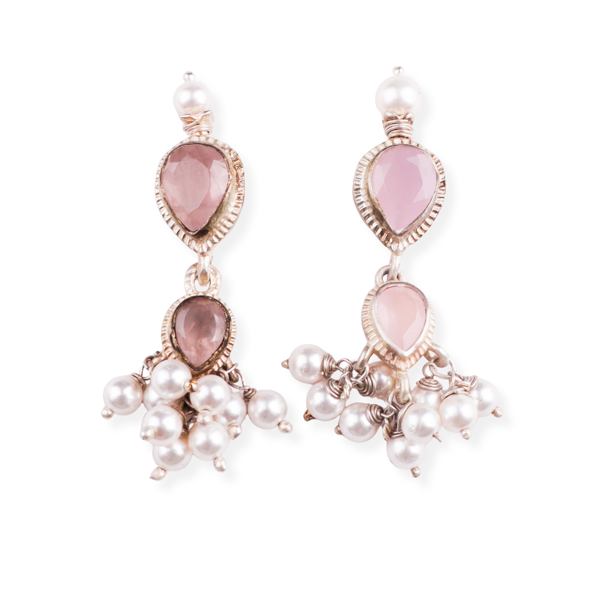 Rose Quartz Tanmani Earrings
