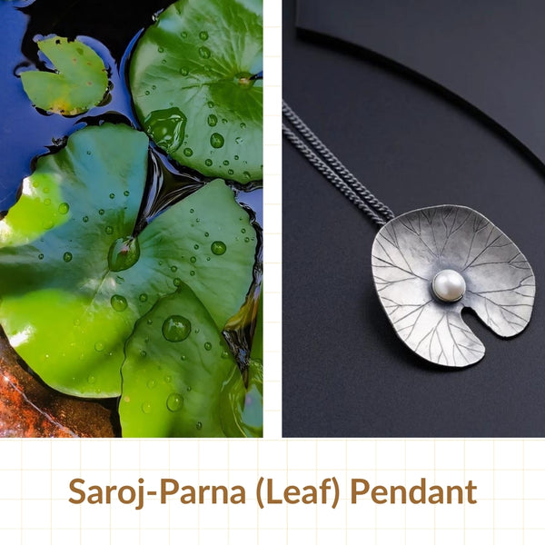 Saroj-Parna Silver Pendant (Big)