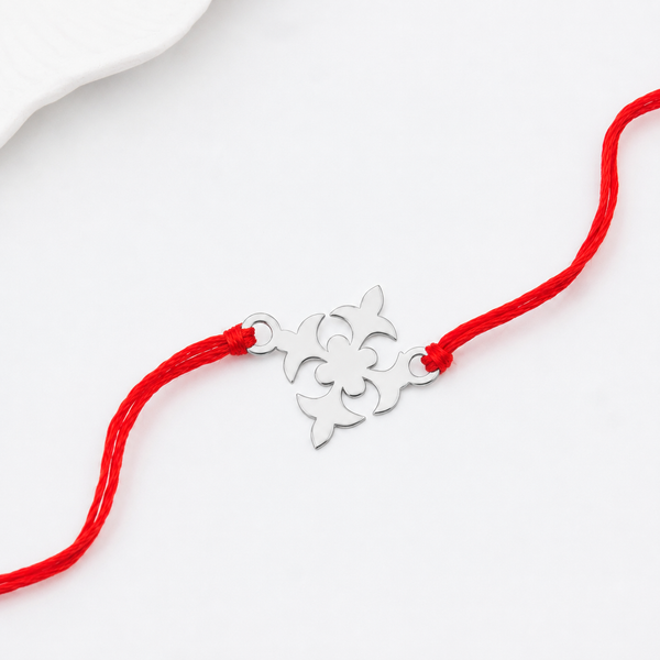 Silver Laser cut Rakhi