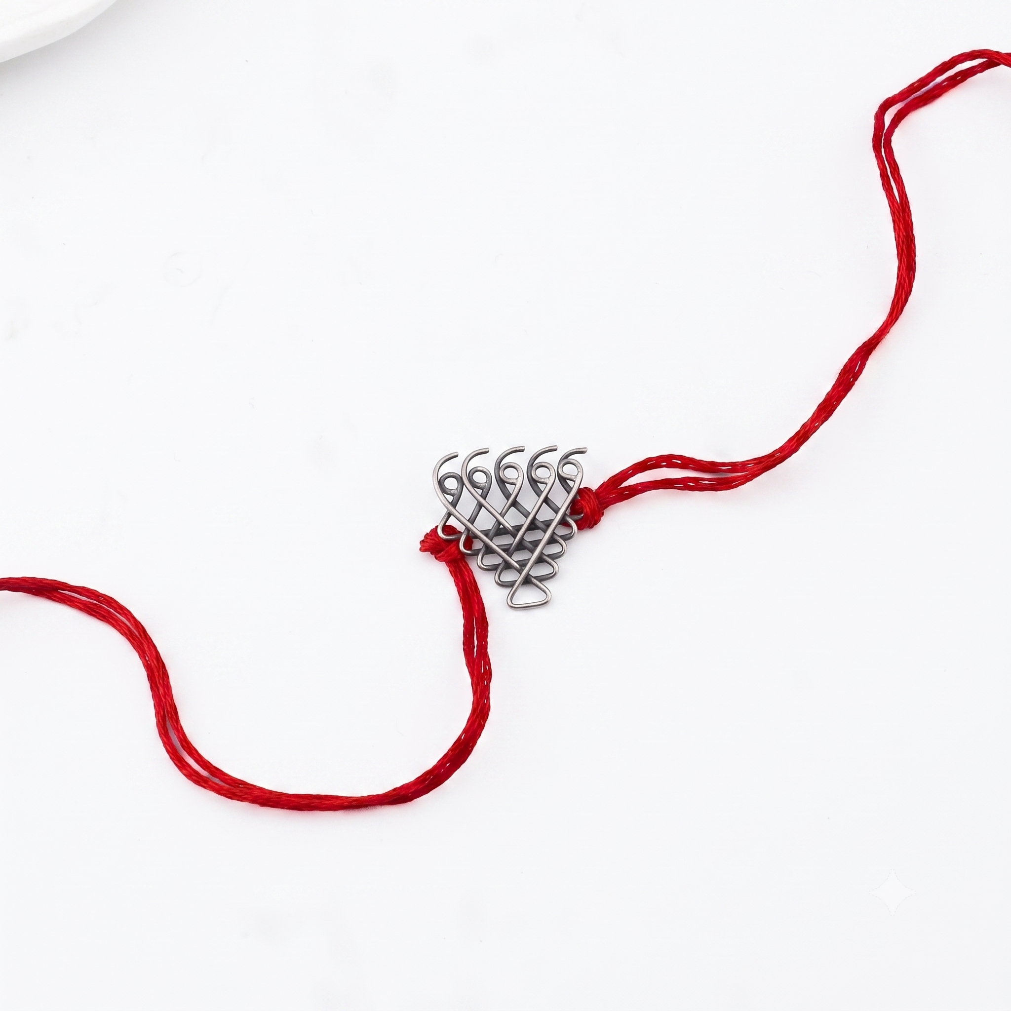 Silver Saraswati Rakhi/Pendant ( Motif size : Small )