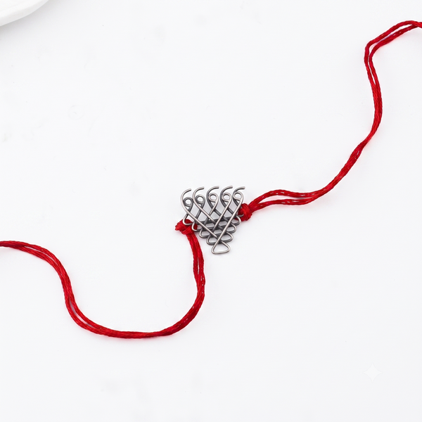 Silver Saraswati Rakhi/Pendant ( Motif size : Small )