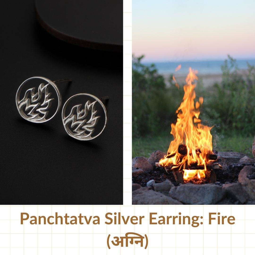 Panchtatva Silver Earring: Fire (अग्नि)