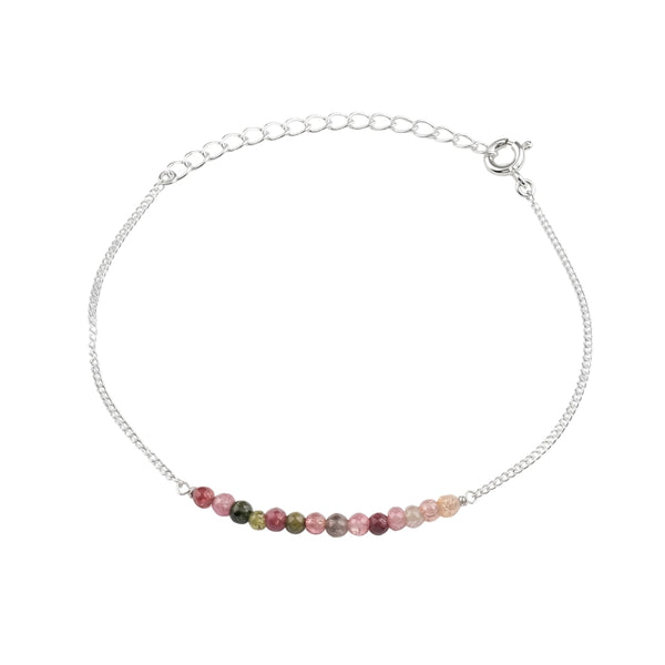 Tourmaline Silver Chain Bracelet (Project Handmade)
