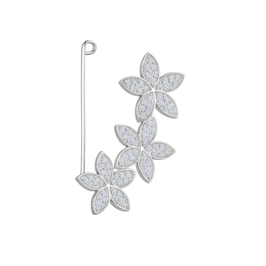 CZ Flower Nath Clipon (Big)