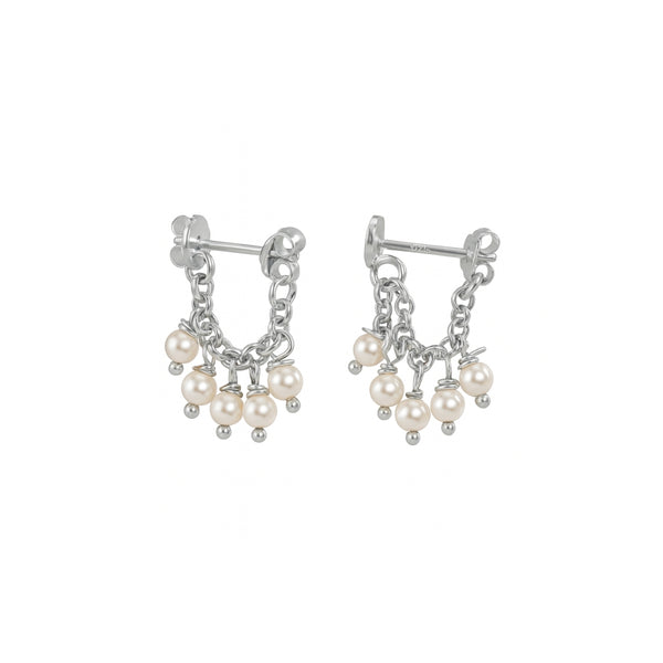 Pearl Trinkets dainty pearl earrings in 92.5 sterling silver