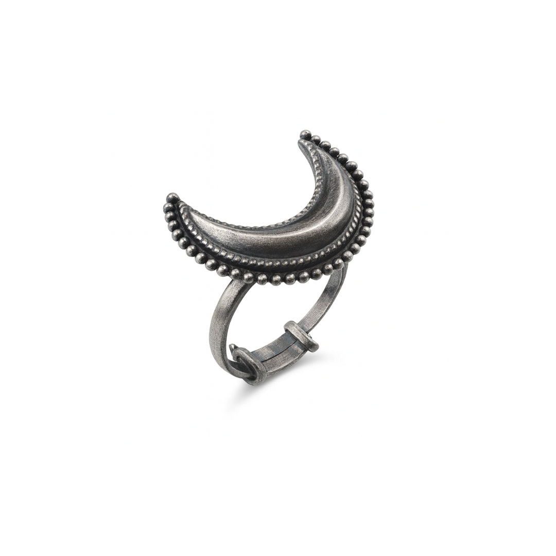 Silver Itihaas Chandra Ring