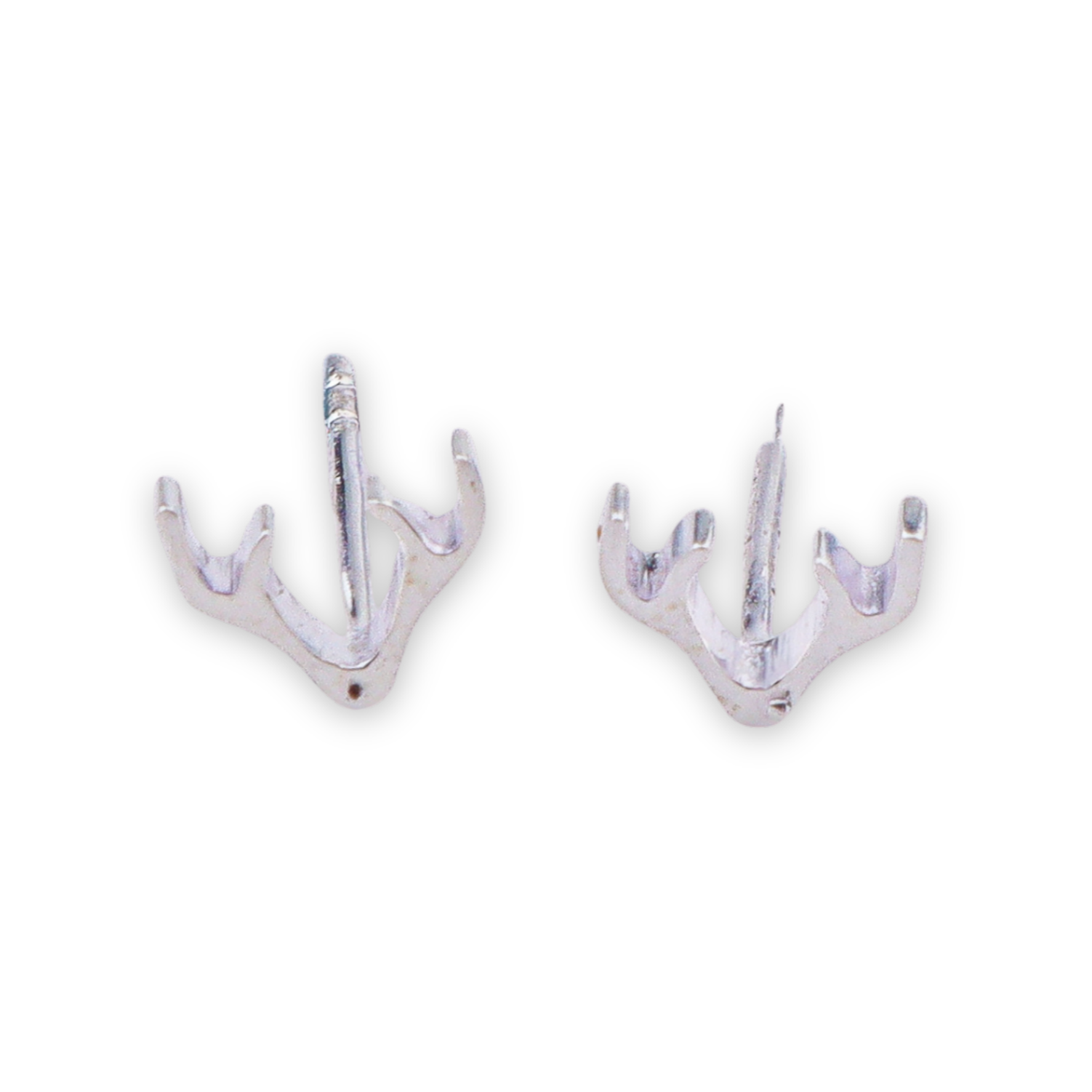 Silver Deer Horn Studs