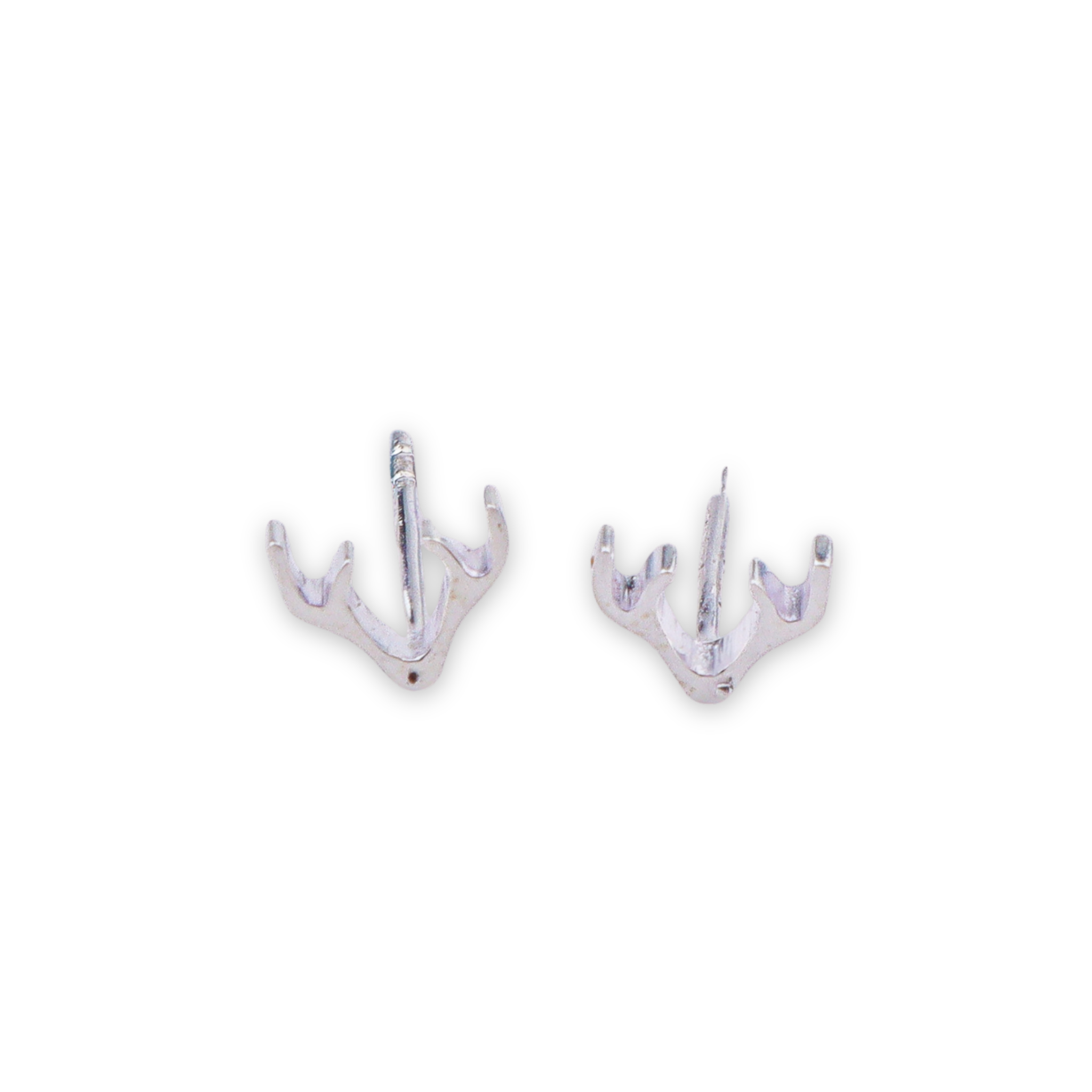 Silver Deer Horn Studs