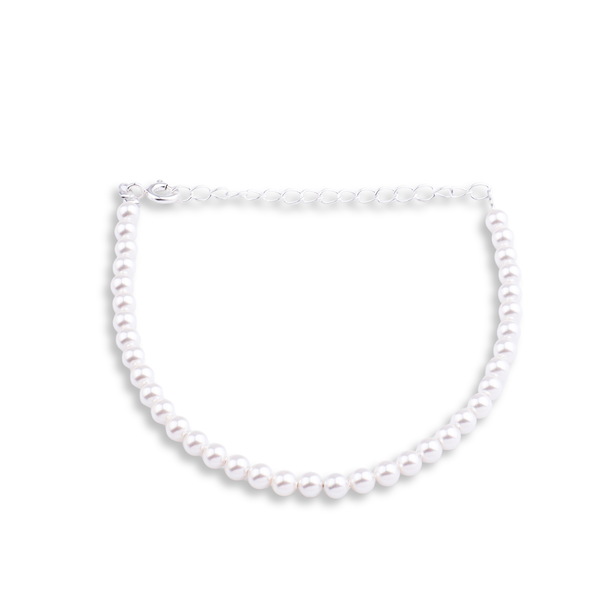 Pearls Beaded Silver Bracelet