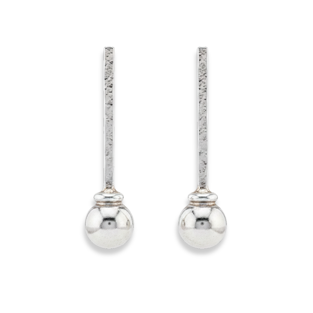 Classic Silver Bead Earrings