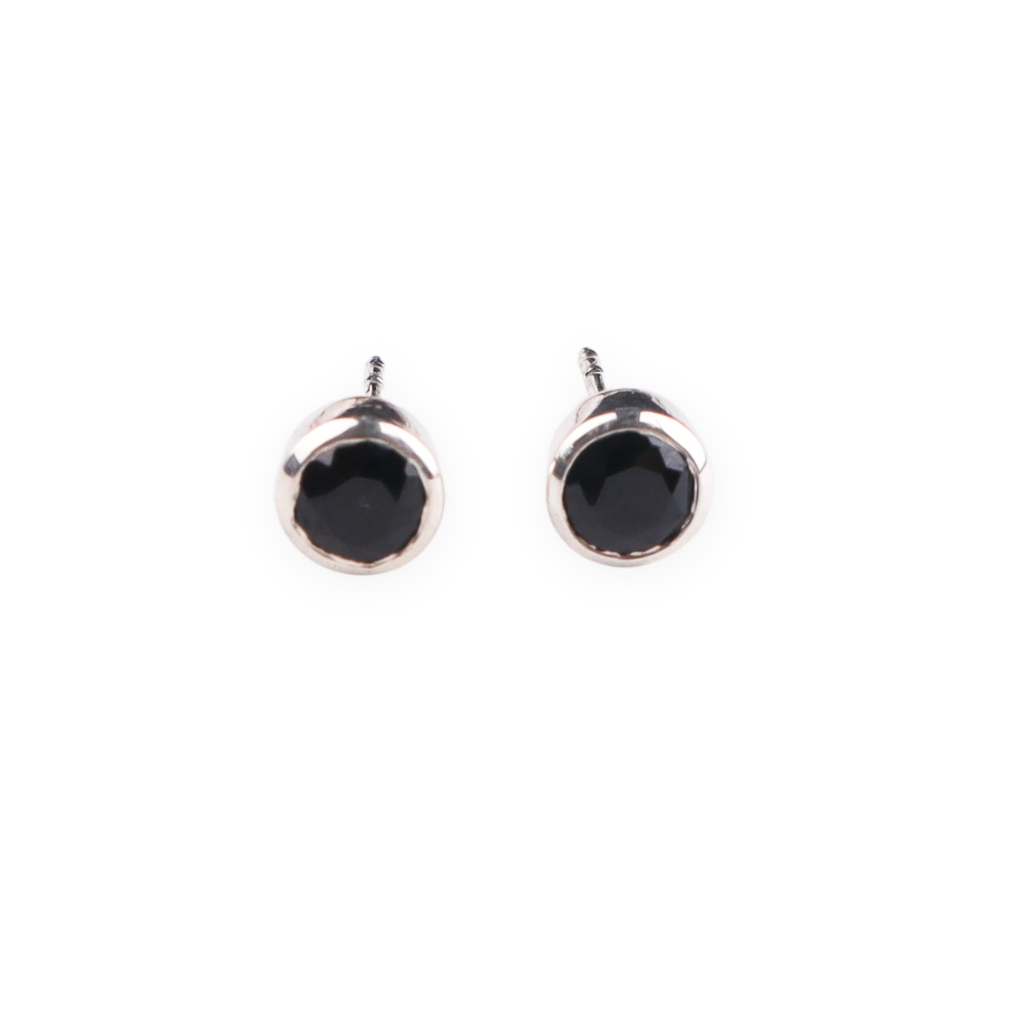 Black CZ Stone Stud | 92.5 Silver