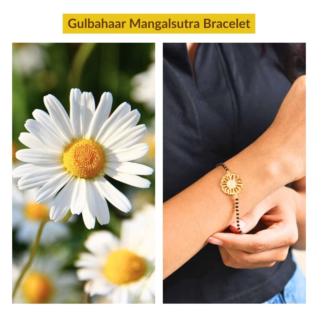 Gulbahaar Mangalsutra Bracelet |  92.5 Silver | 22K Gold Plated