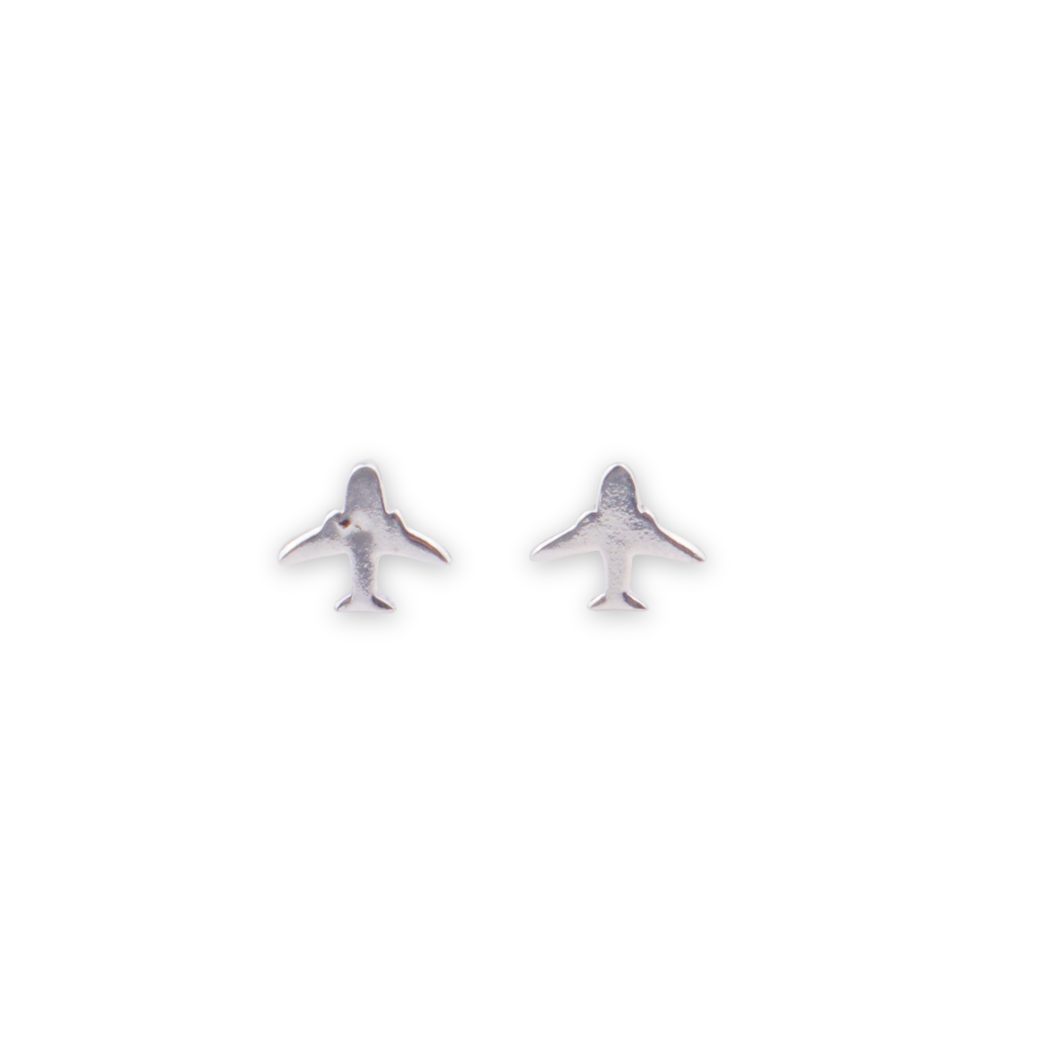 Silver Airplane Studs