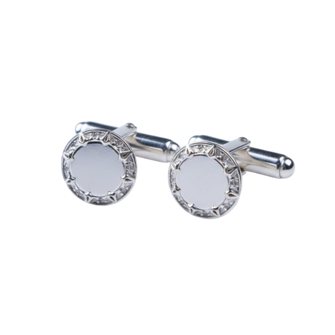 Silver Cufflinks for Men (Customizable)