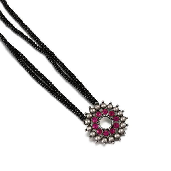 Karwar Pendant Mangalsutra : Pink