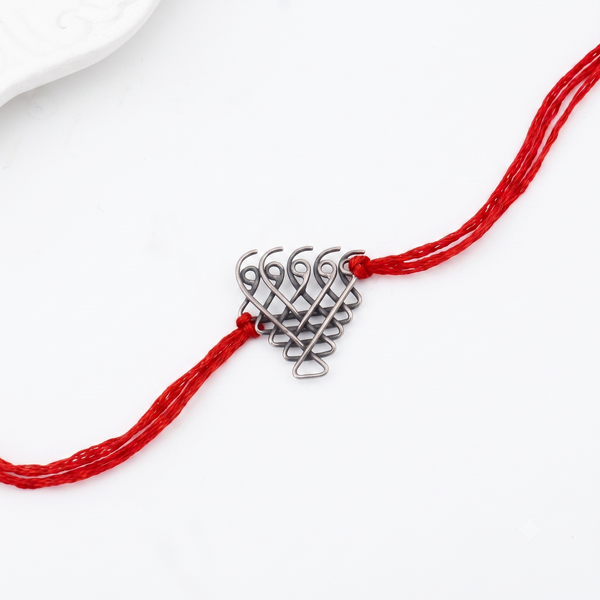 Silver Saraswati Rakhi/Pendant ( Motif size : Small )