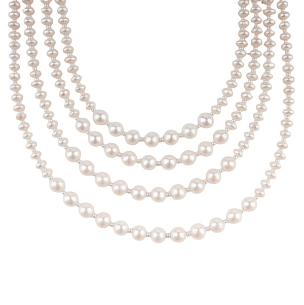 Luxe Necklace - Layered Fresh Water Pearls
