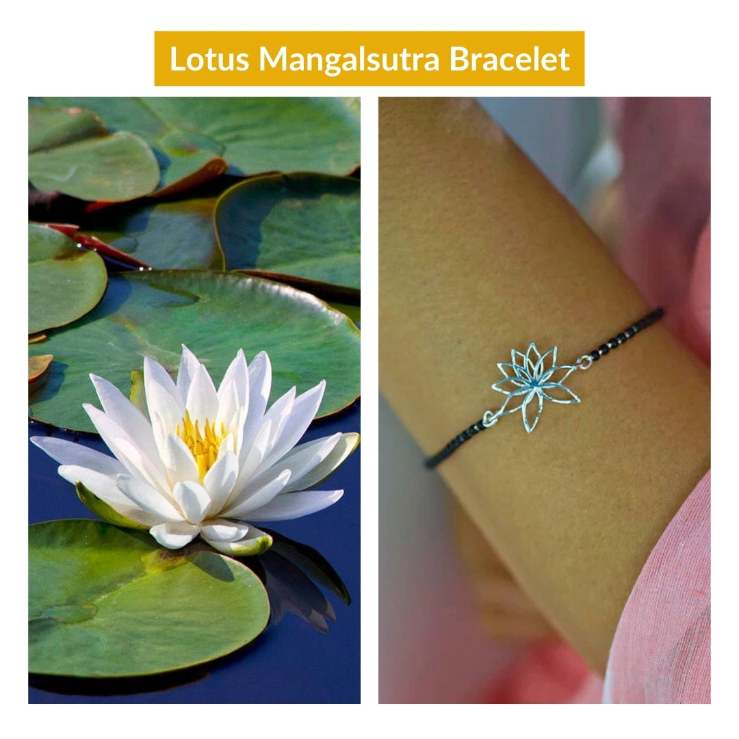 Lotus Mangalsutra Bracelet