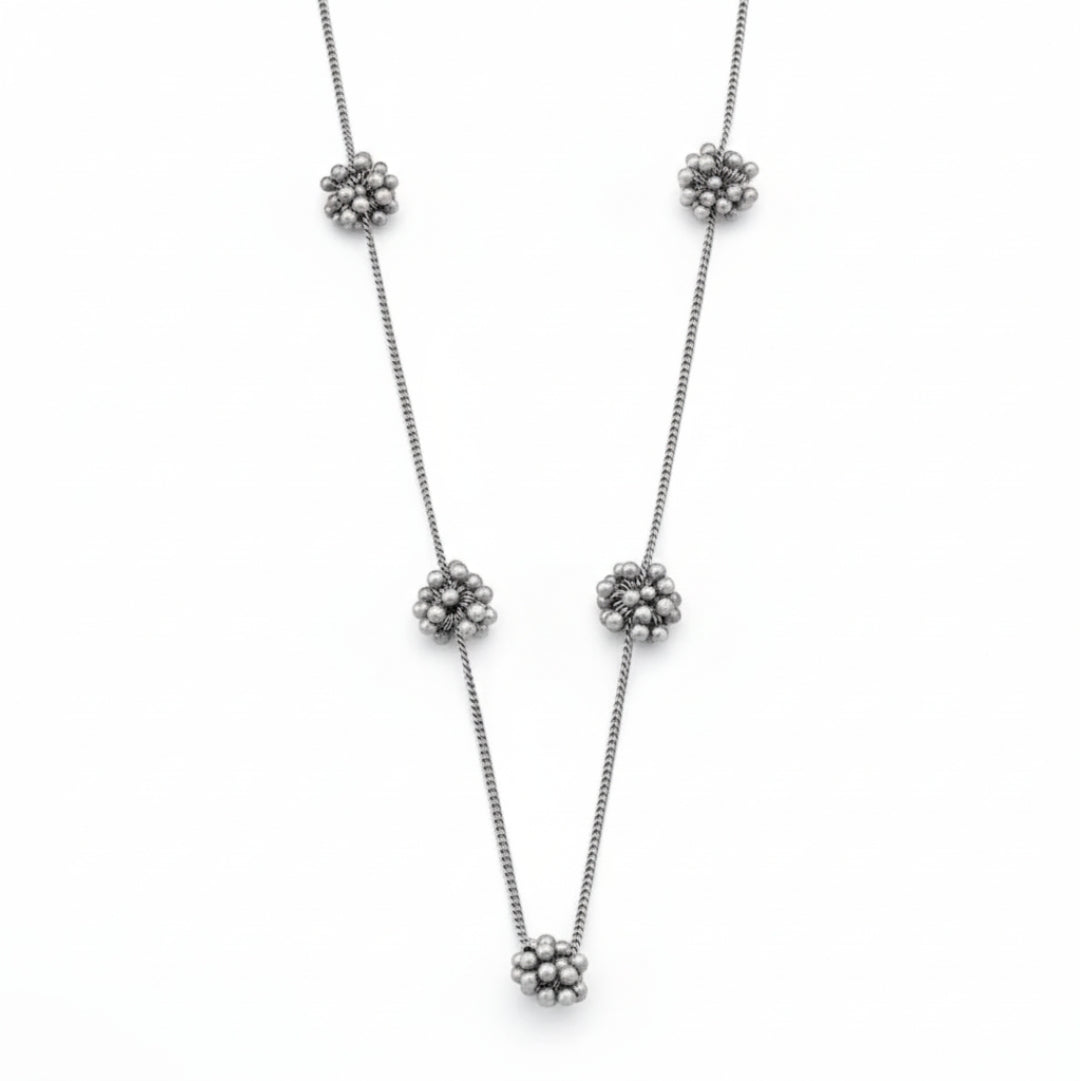 Ghungroo Chain Short Elegant Silver Jewelry House of Aadyaa