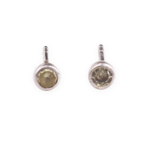 Yellow CZ Stone Stud | 92.5 Silver