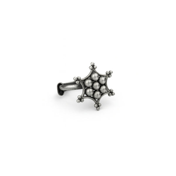 Silver Kudi Nakshatra Ring