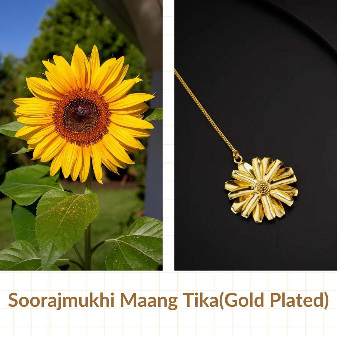 Silver Soorajmukhi Maang Tika (Gold Plated)