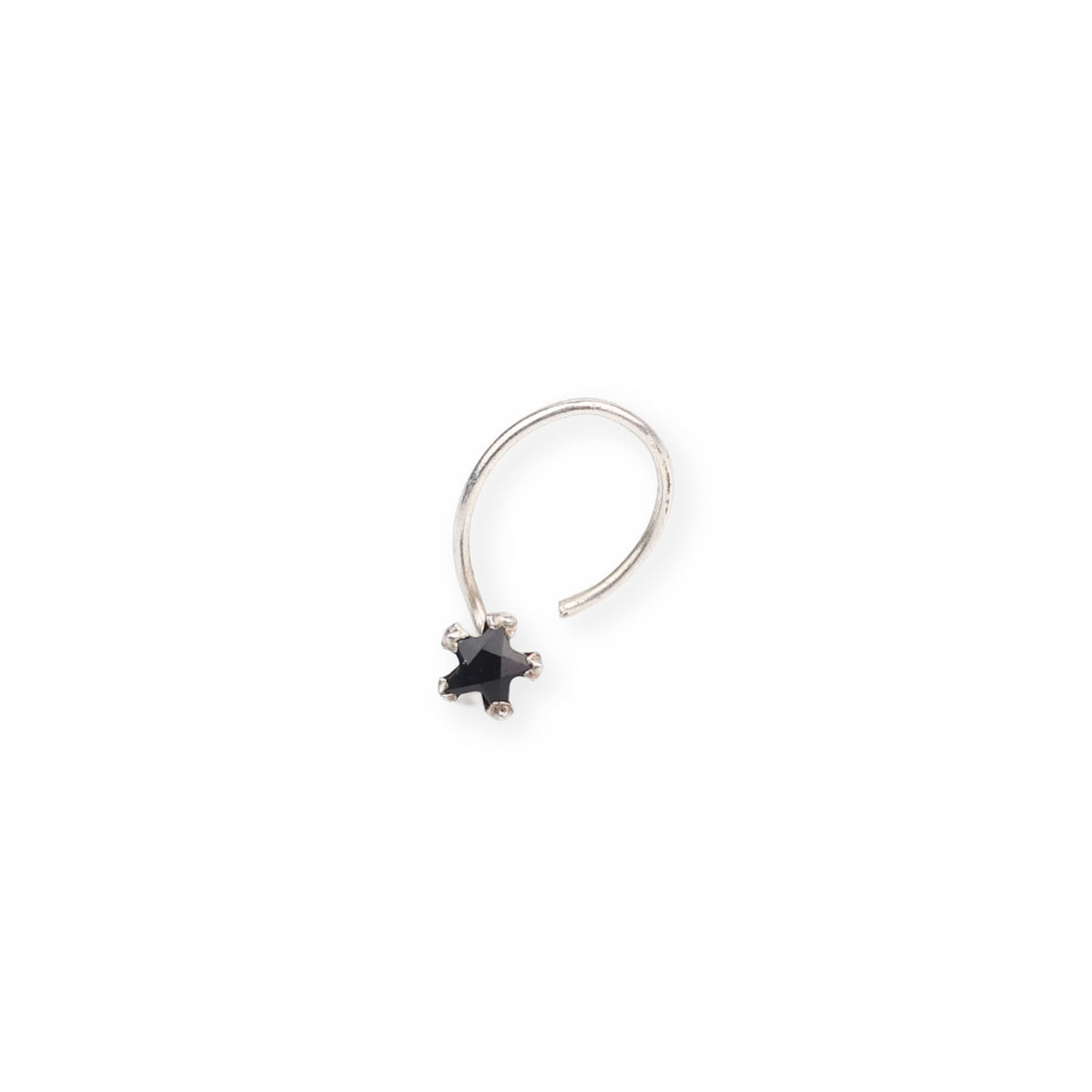 Black CZ Nose Pin - Small (Pierced)