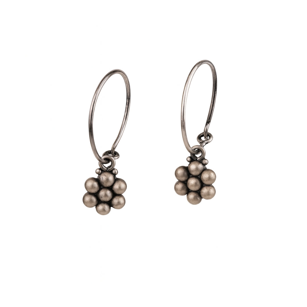 Handmade Silver Kudi Hoop: Small